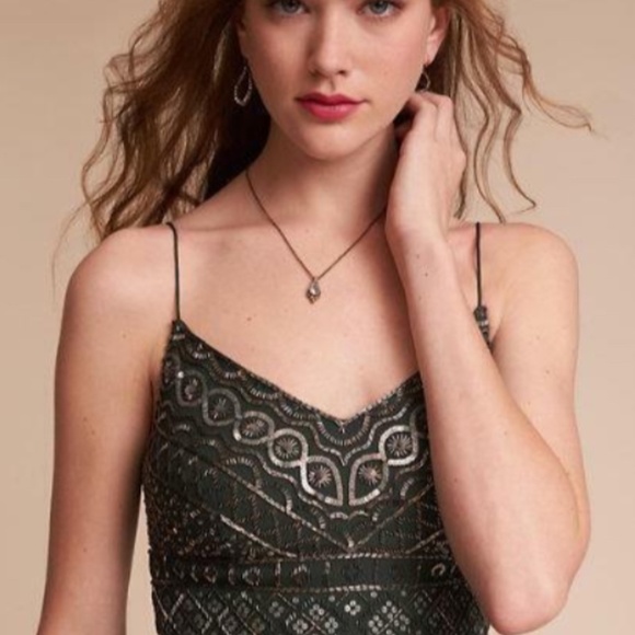 BHLDN Anthropologie Bristol Dress, Forest Green - New, Never Worn - Picture 5 of 6
